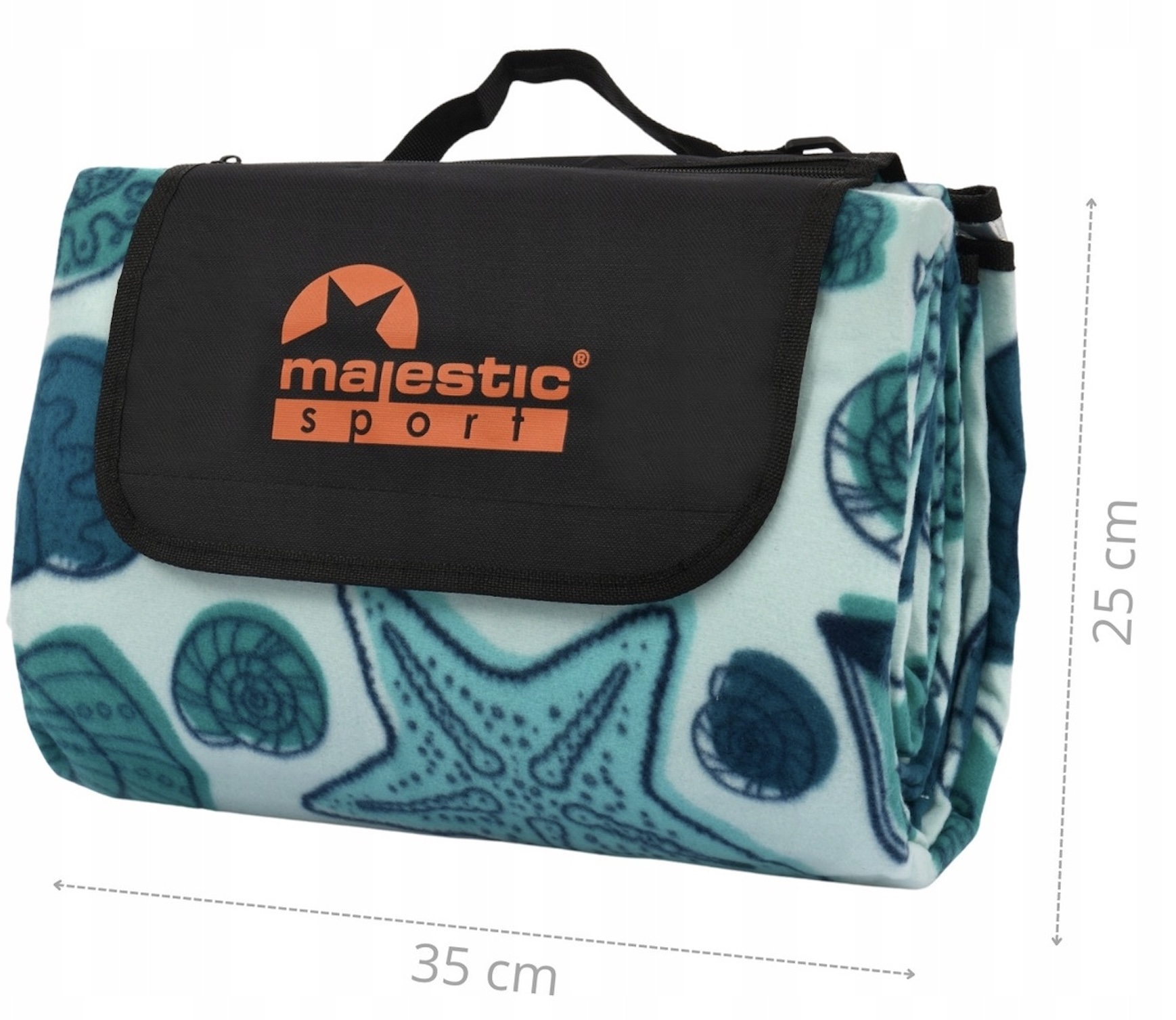 Pikniková deka modrá s motívom mora 200x200 I